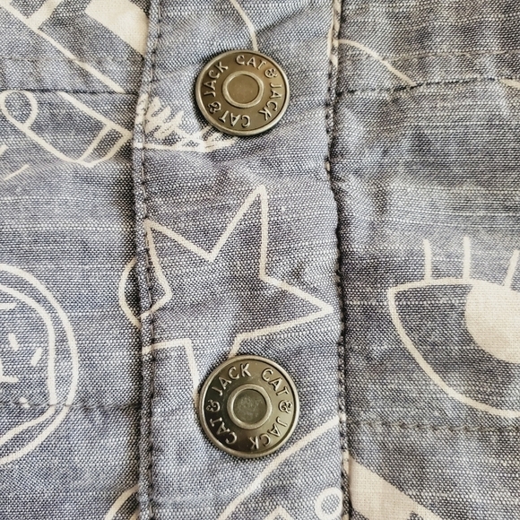 K1214 * Cat & Jack Boys Sleevless Vest Blue-Gray Size 0/3M - Picture 7 of 8